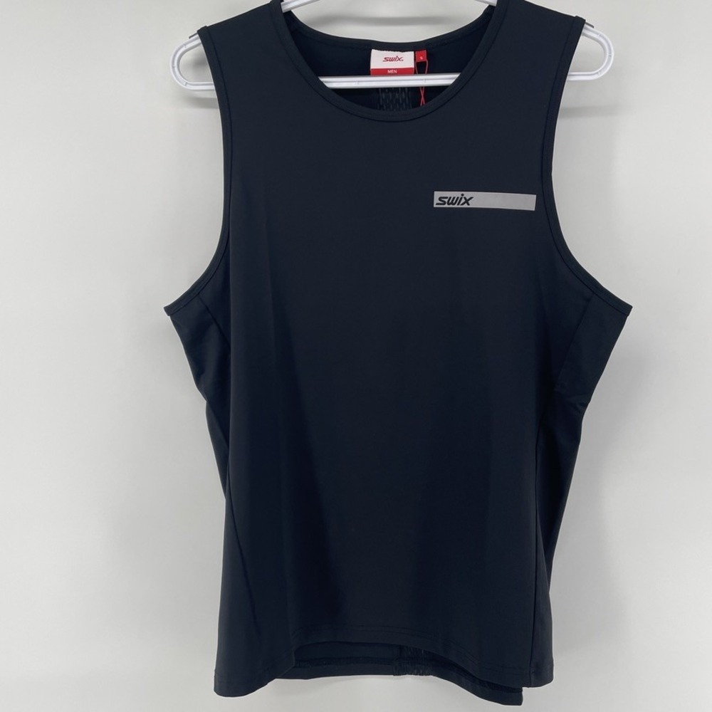 Swix Tank Top Mens Small Black Sleeveless Athletic Training Shirt NWT